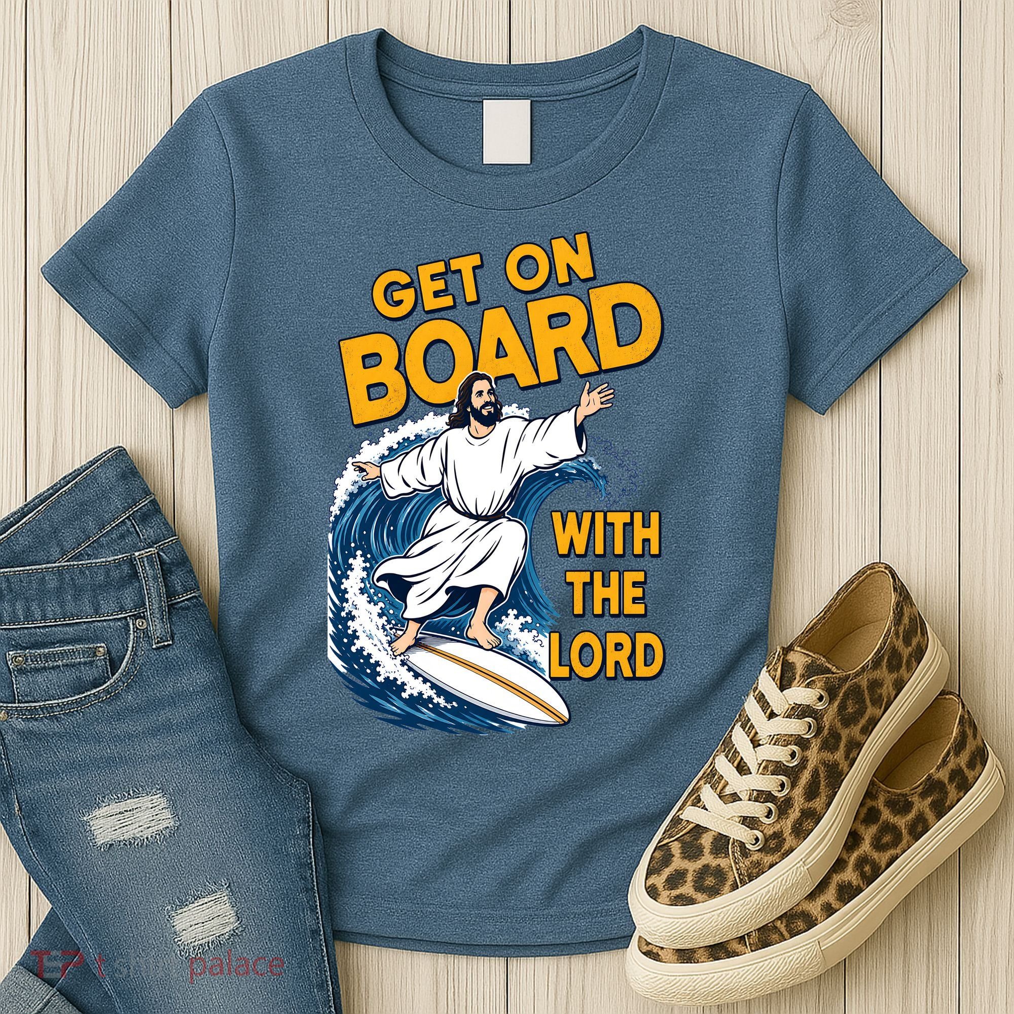Get On Board With The Lord Surfing Women's T-Shirt