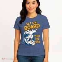 Get On Board With The Lord Surfing Women's T-Shirt thumb 4