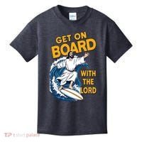 Get On Board With The Lord Surfing Kids T-Shirt thumb 0