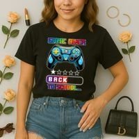 Game Over Back To School Gamer Comfort Colors Boxy T-Shirt thumb 2