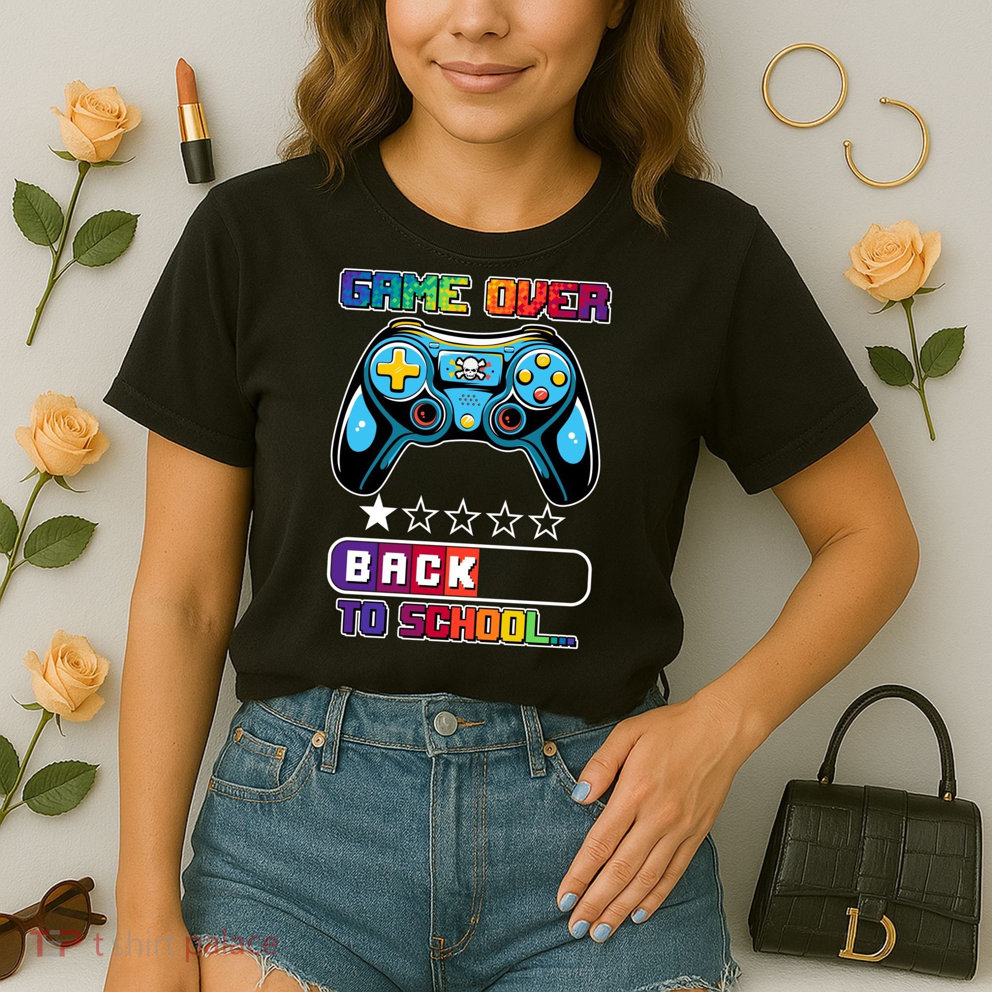 Game Over Back To School Gamer Comfort Colors Boxy T-Shirt