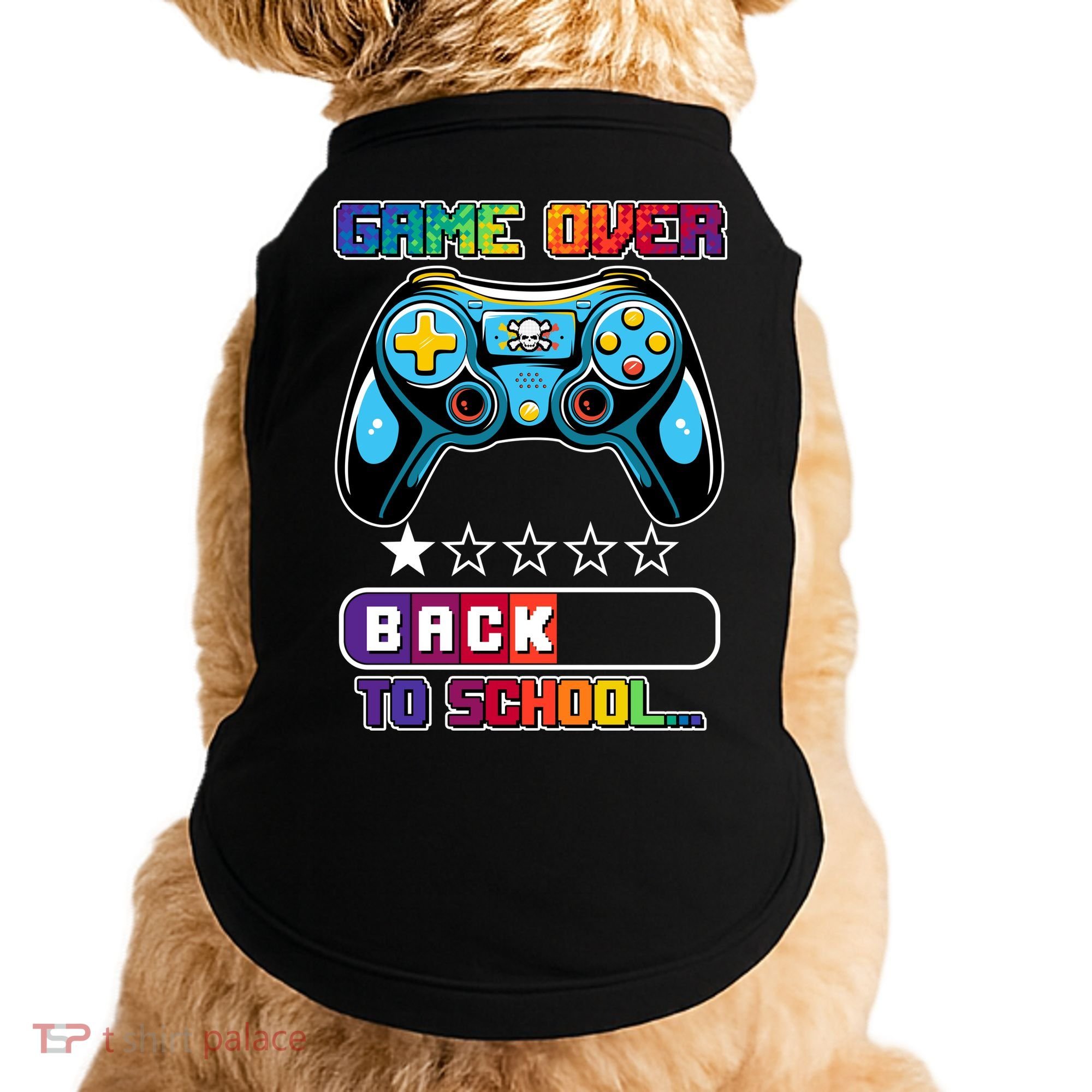 Game Over Back To School Gamer Doggie Tank