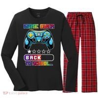 Game Over Back To School Gamer Women's Long Sleeve Flannel Pajama Set  thumb 0