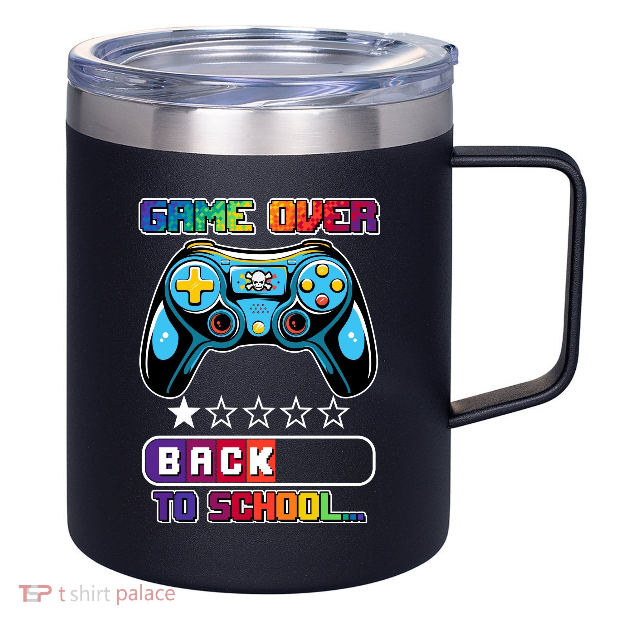 Game Over Back To School Gamer 12oz Stainless Steel Coffee Mug