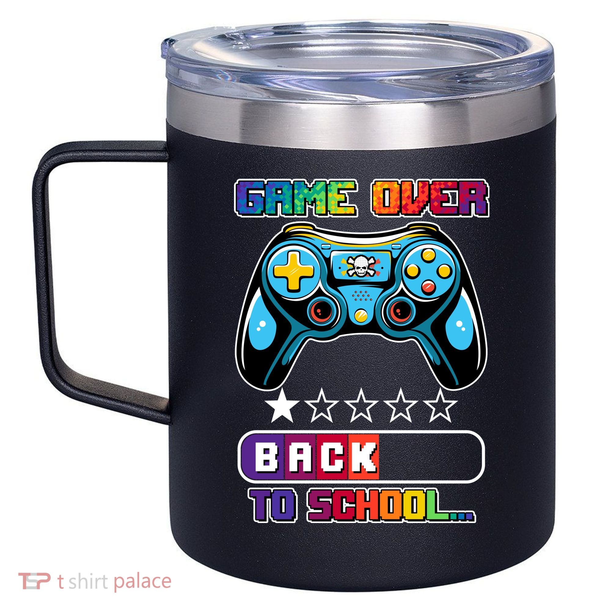 Game Over Back To School Gamer 12oz Stainless Steel Coffee Mug