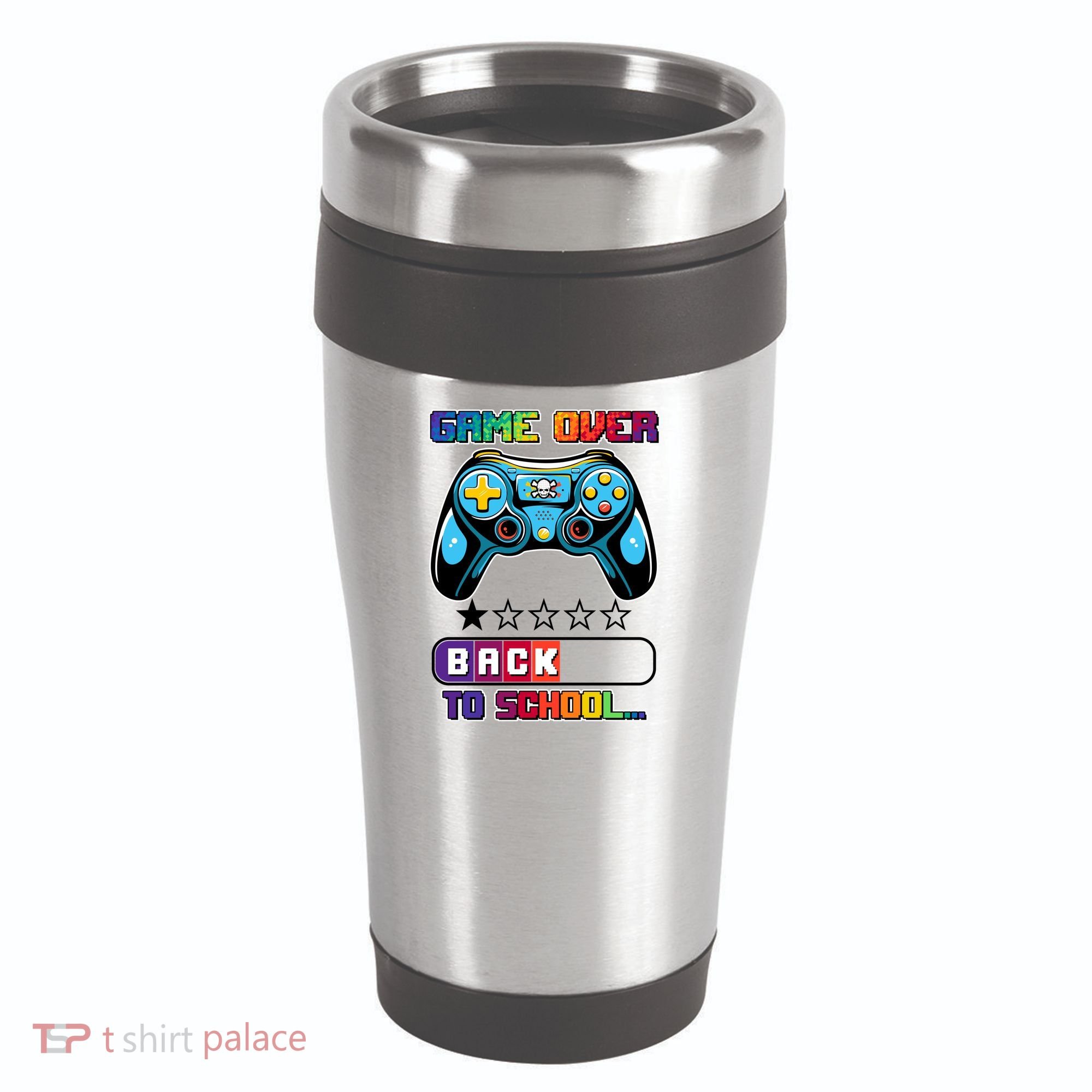 Game Over Back To School Gamer 16oz Travel Tumbler