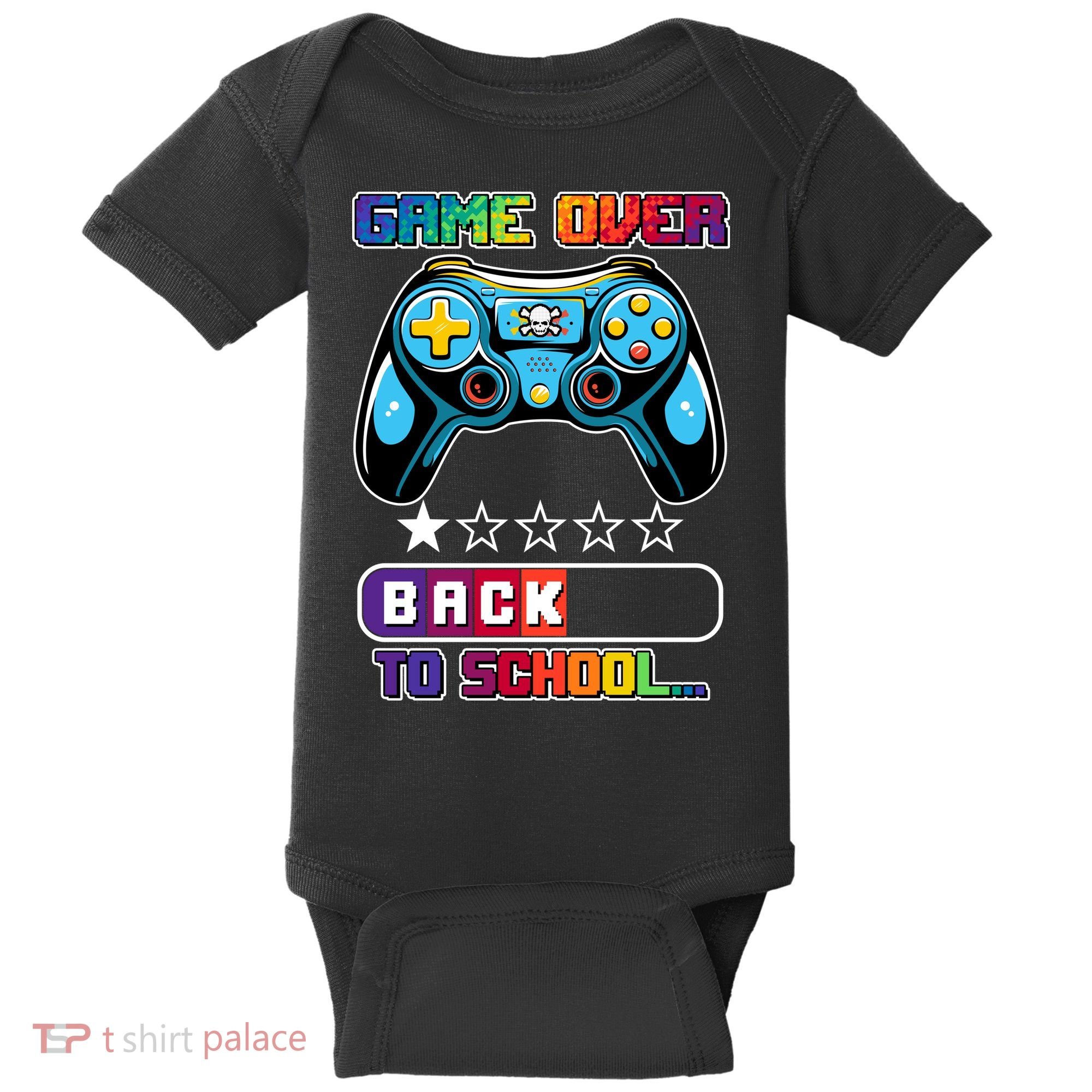 Game Over Back To School Gamer Baby Bodysuit