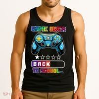Game Over Back To School Gamer Tank Top thumb 3