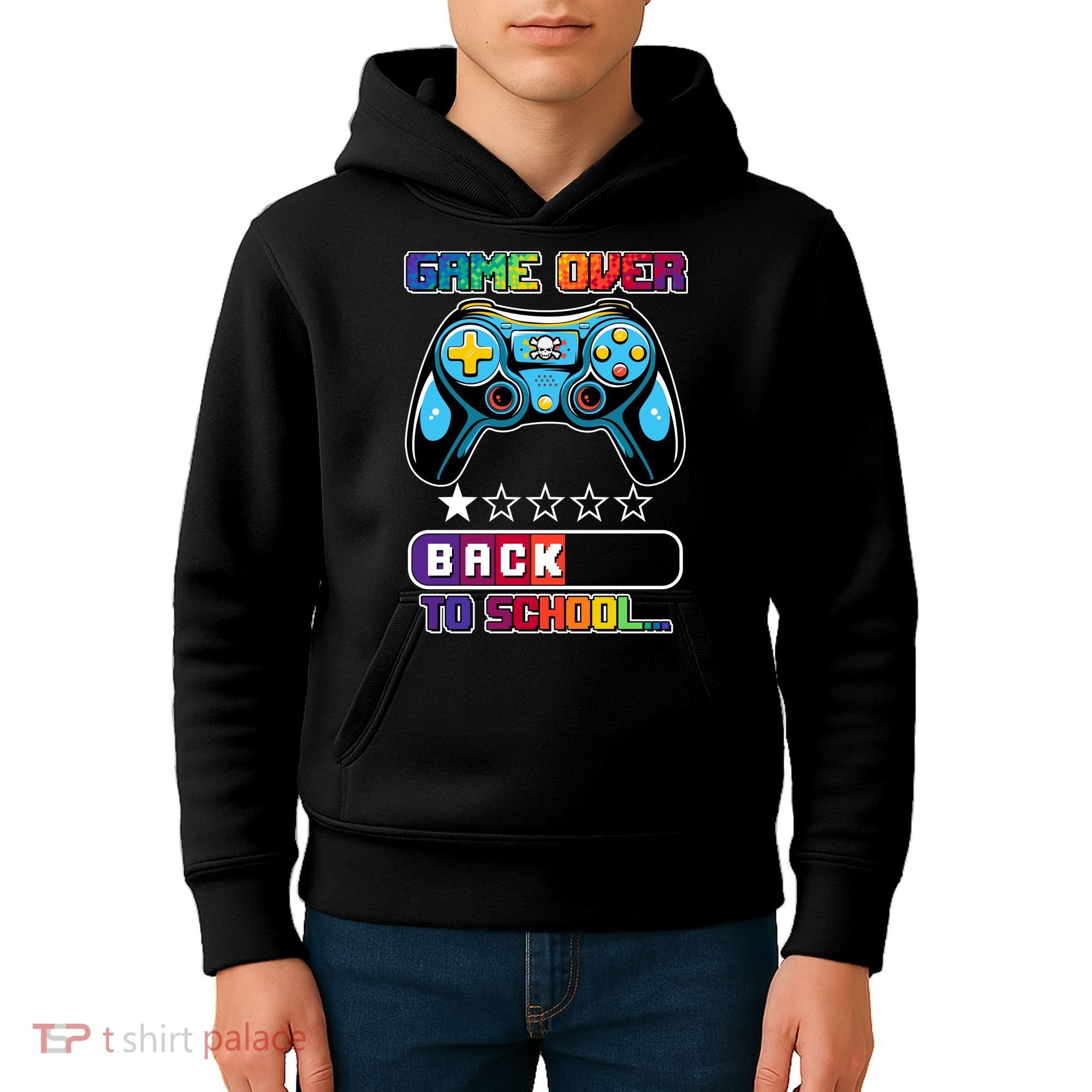 Game Over Back To School Gamer Kids Hoodie