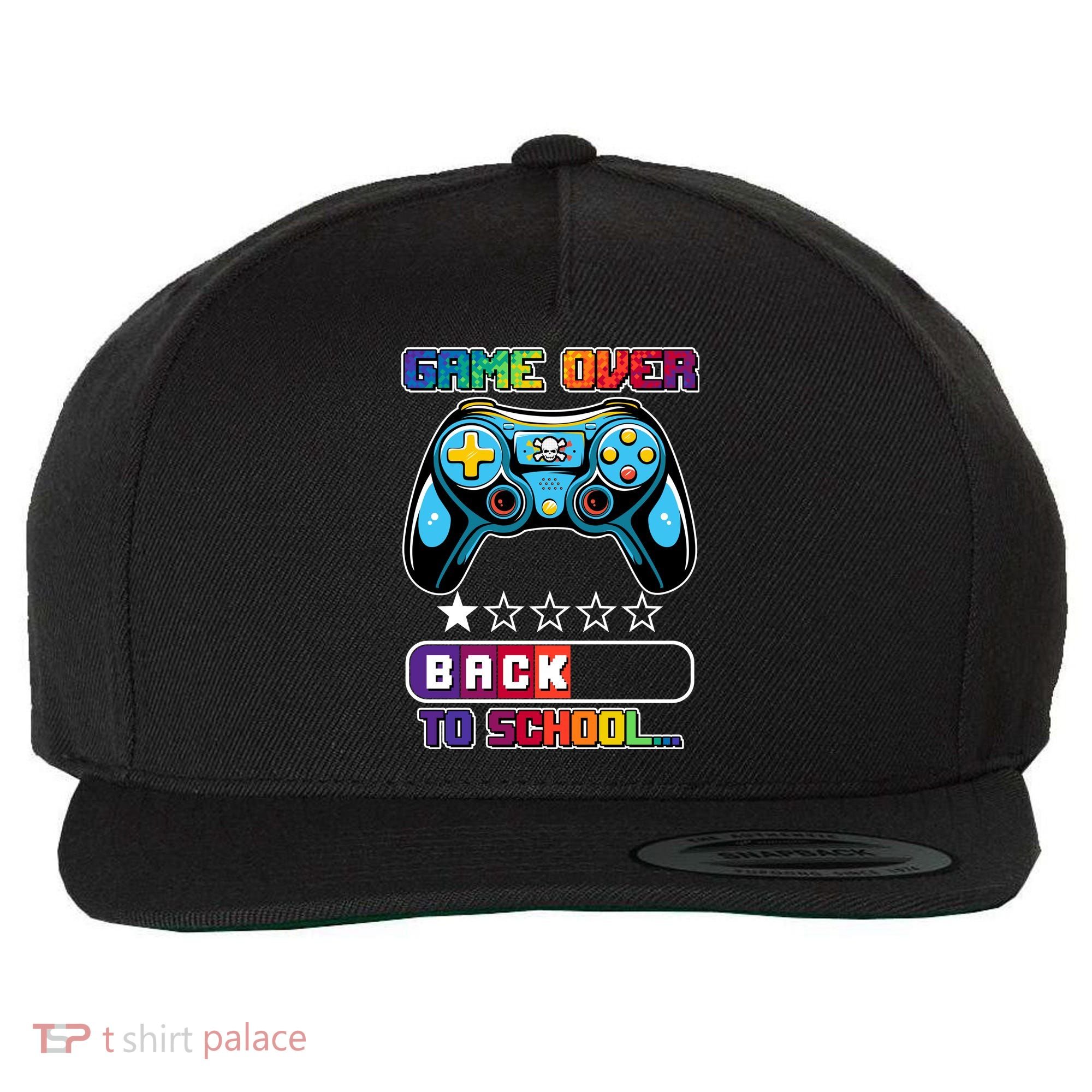 Game Over Back To School Gamer Wool Snapback Cap