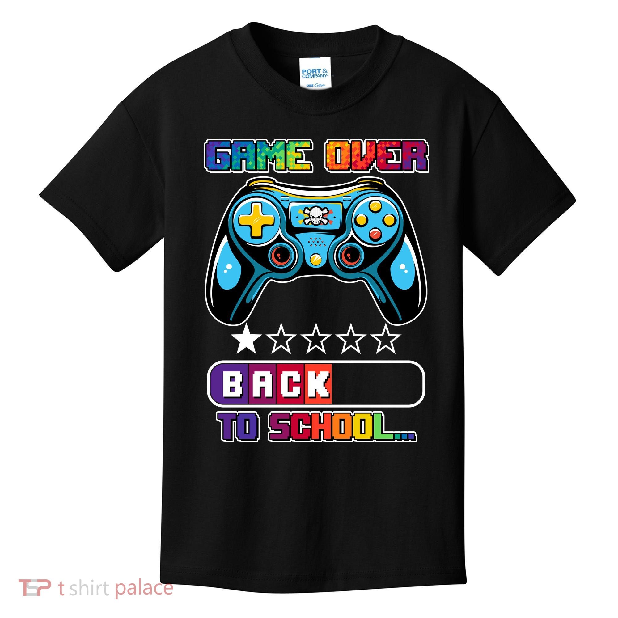 Game Over Back To School Gamer Kids T-Shirt