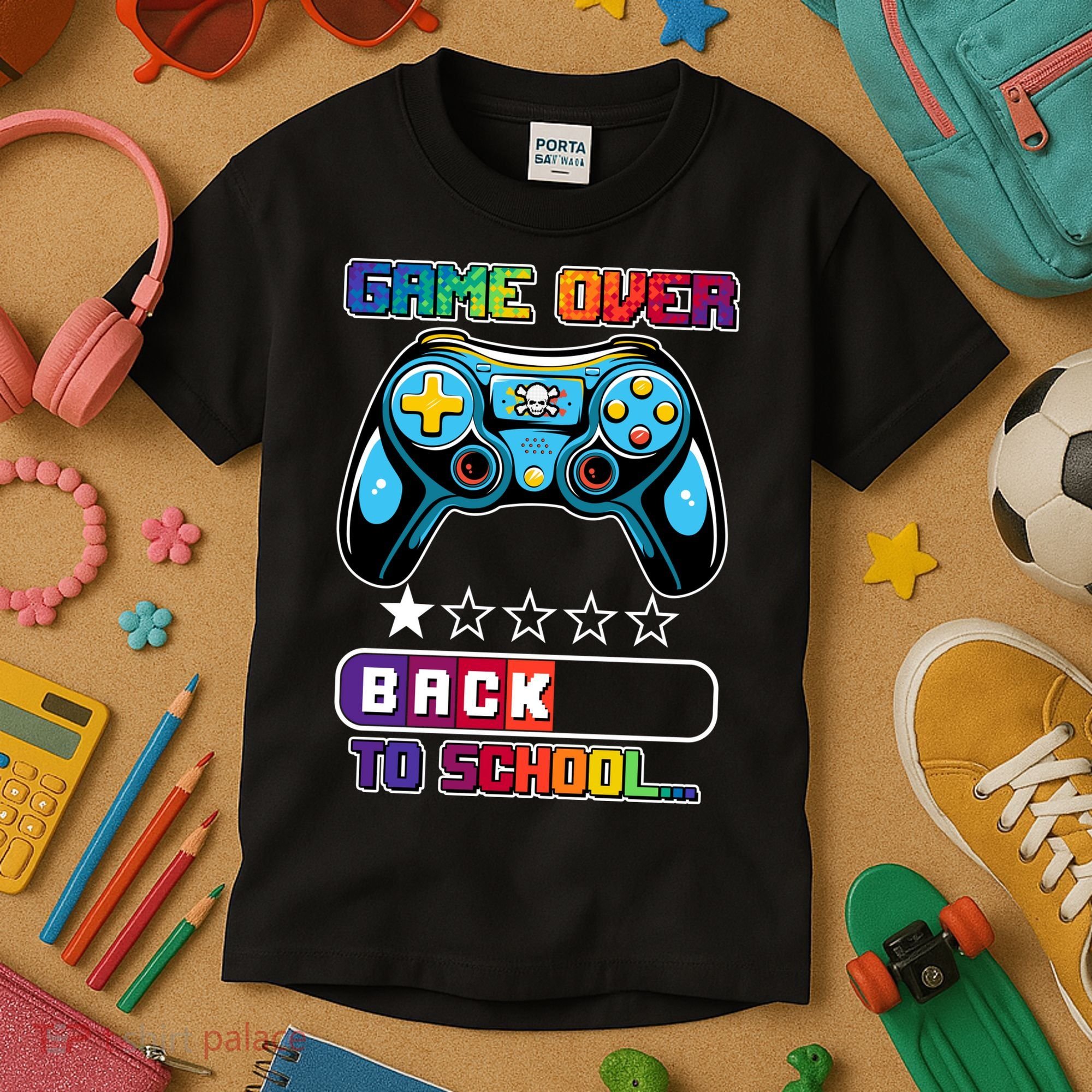 Game Over Back To School Gamer Kids T-Shirt