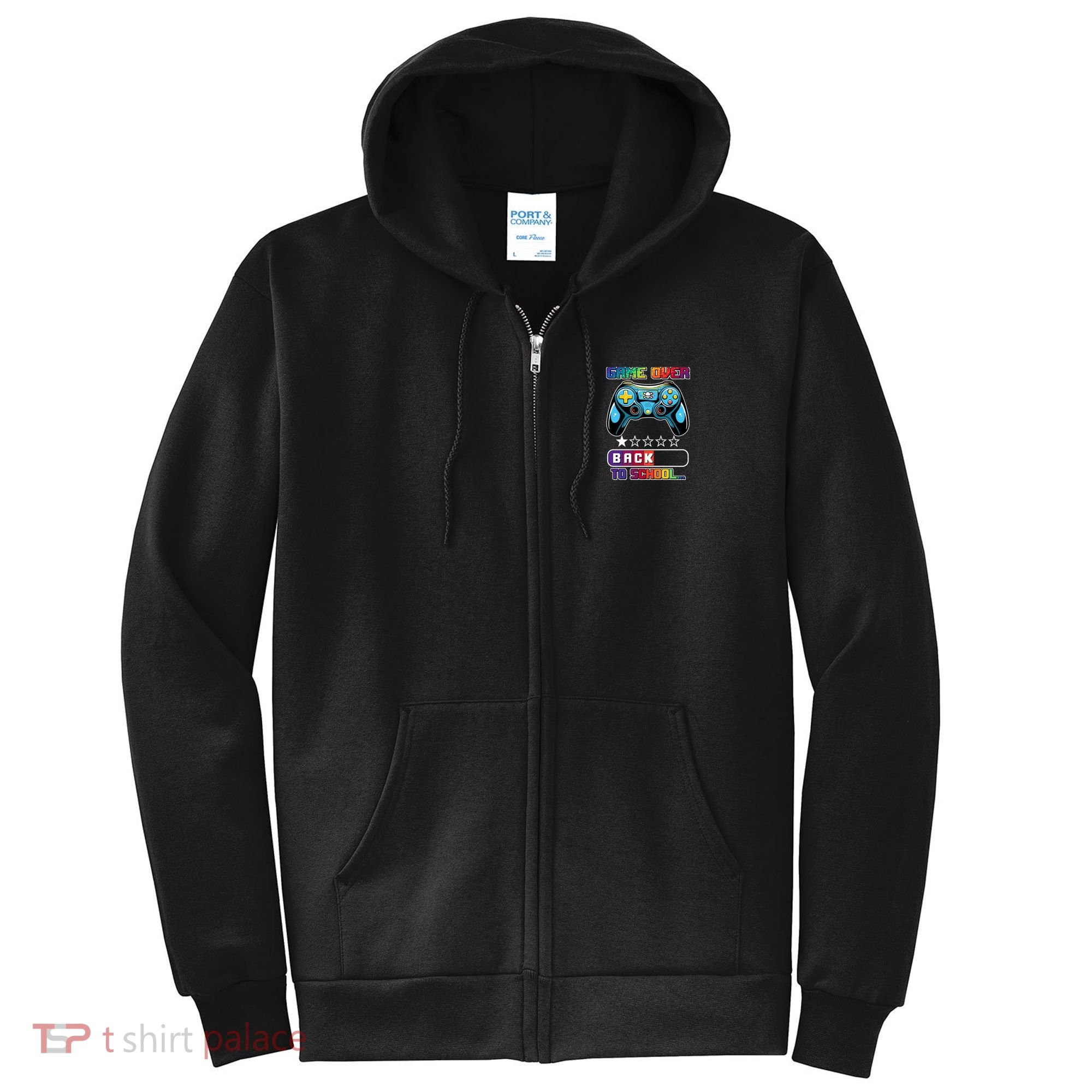 Game Over Back To School Gamer Full Zip Hoodie