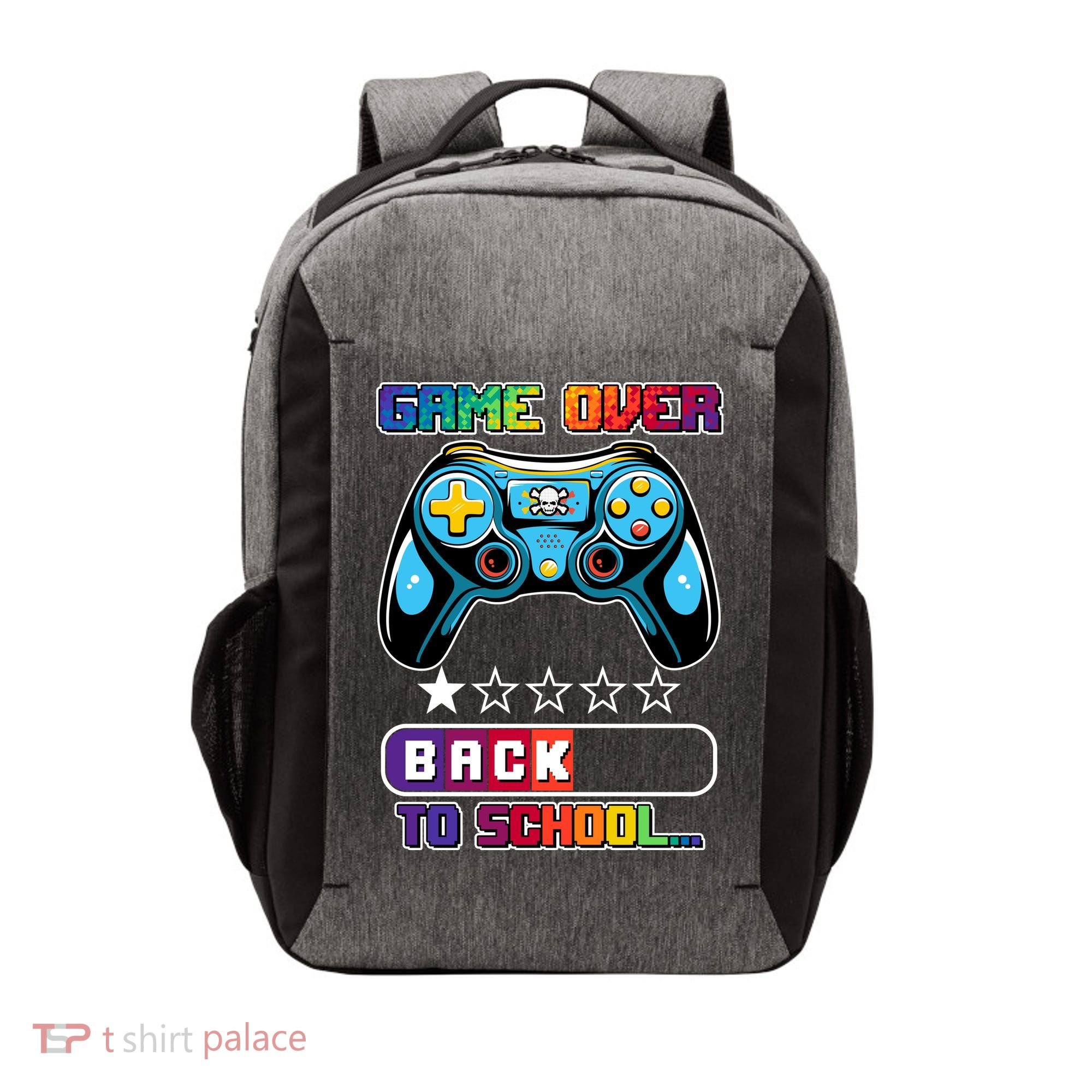 Game Over Back To School Gamer Vector Backpack