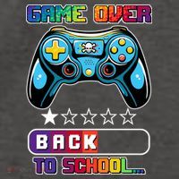 Game Over Back To School Gamer Vector Backpack thumb 2