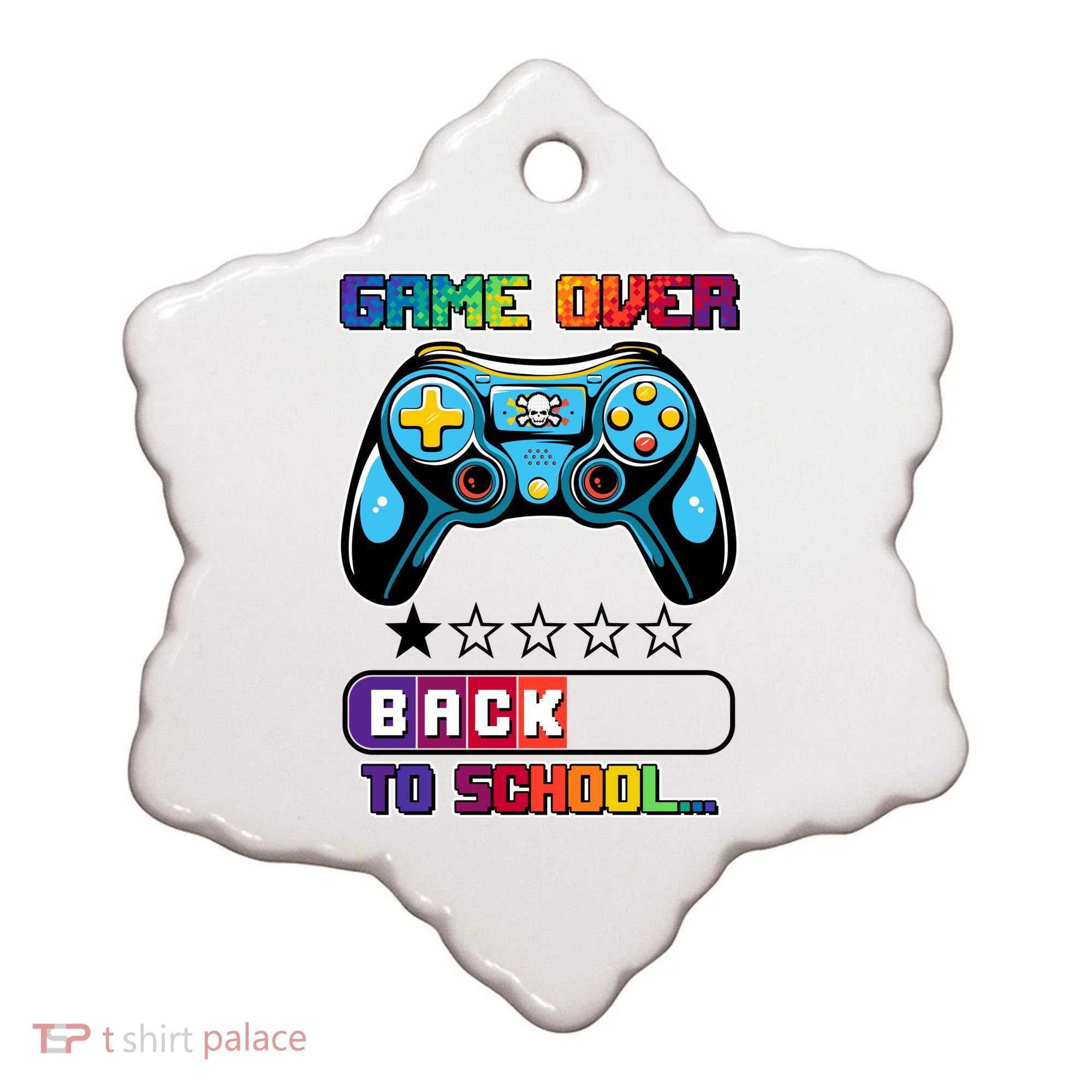 Game Over Back To School Gamer Ceramic Ornament