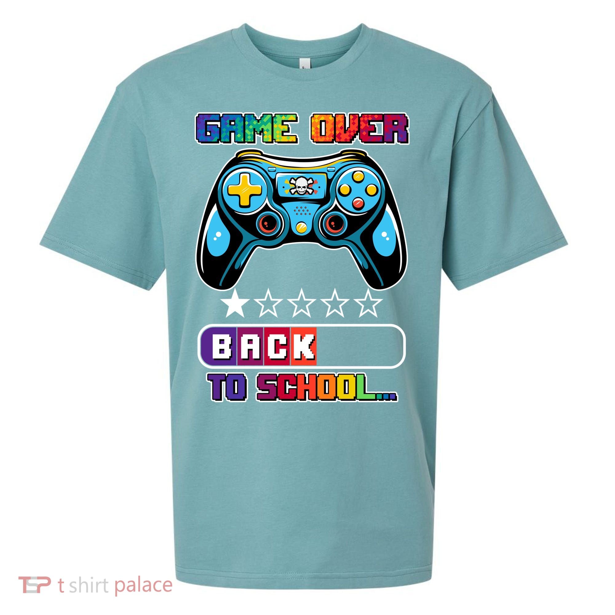 Game Over Back To School Gamer Sueded Cloud Jersey T-Shirt