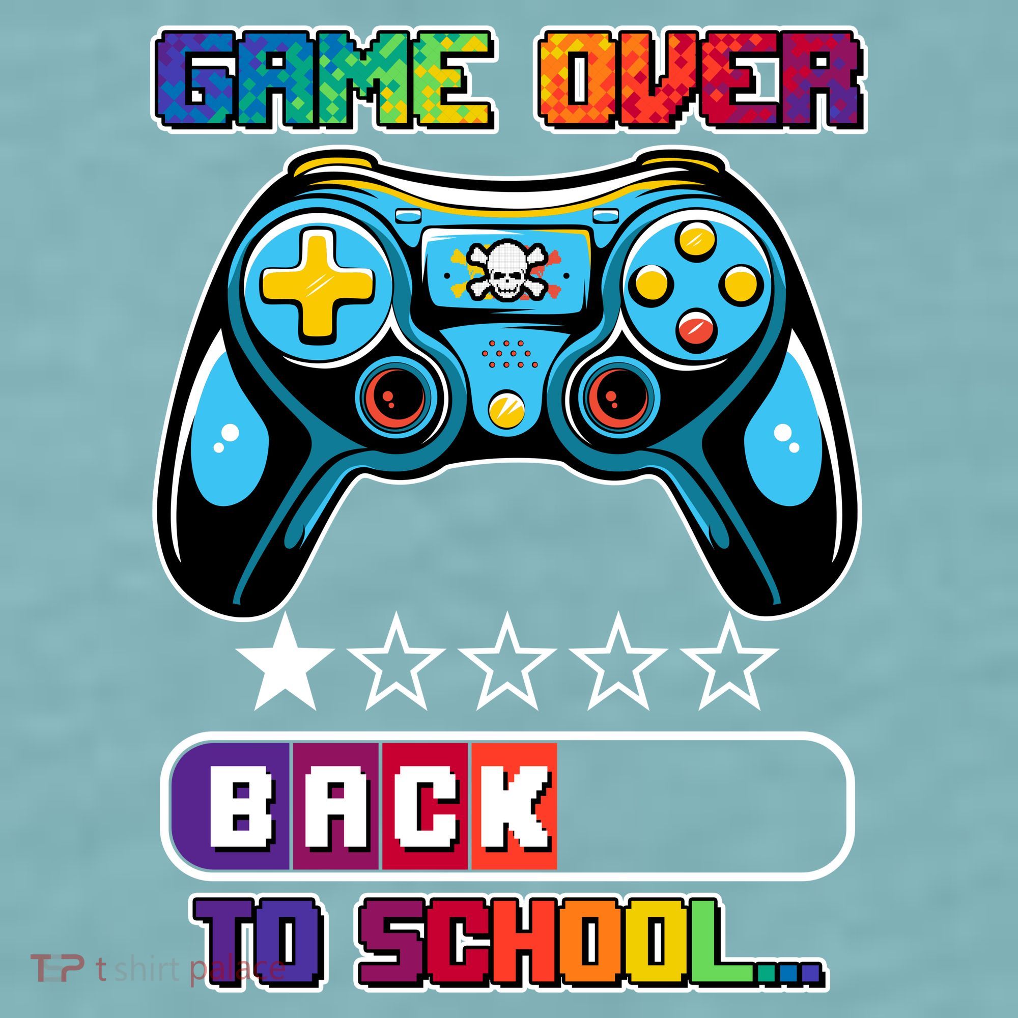 Game Over Back To School Gamer Sueded Cloud Jersey T-Shirt