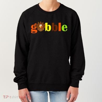 Gobble Cute Turkey Thanksgiving Women's Sweatshirt