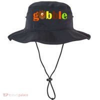 Gobble Cute Turkey Thanksgiving Bucket Hat thumb 0