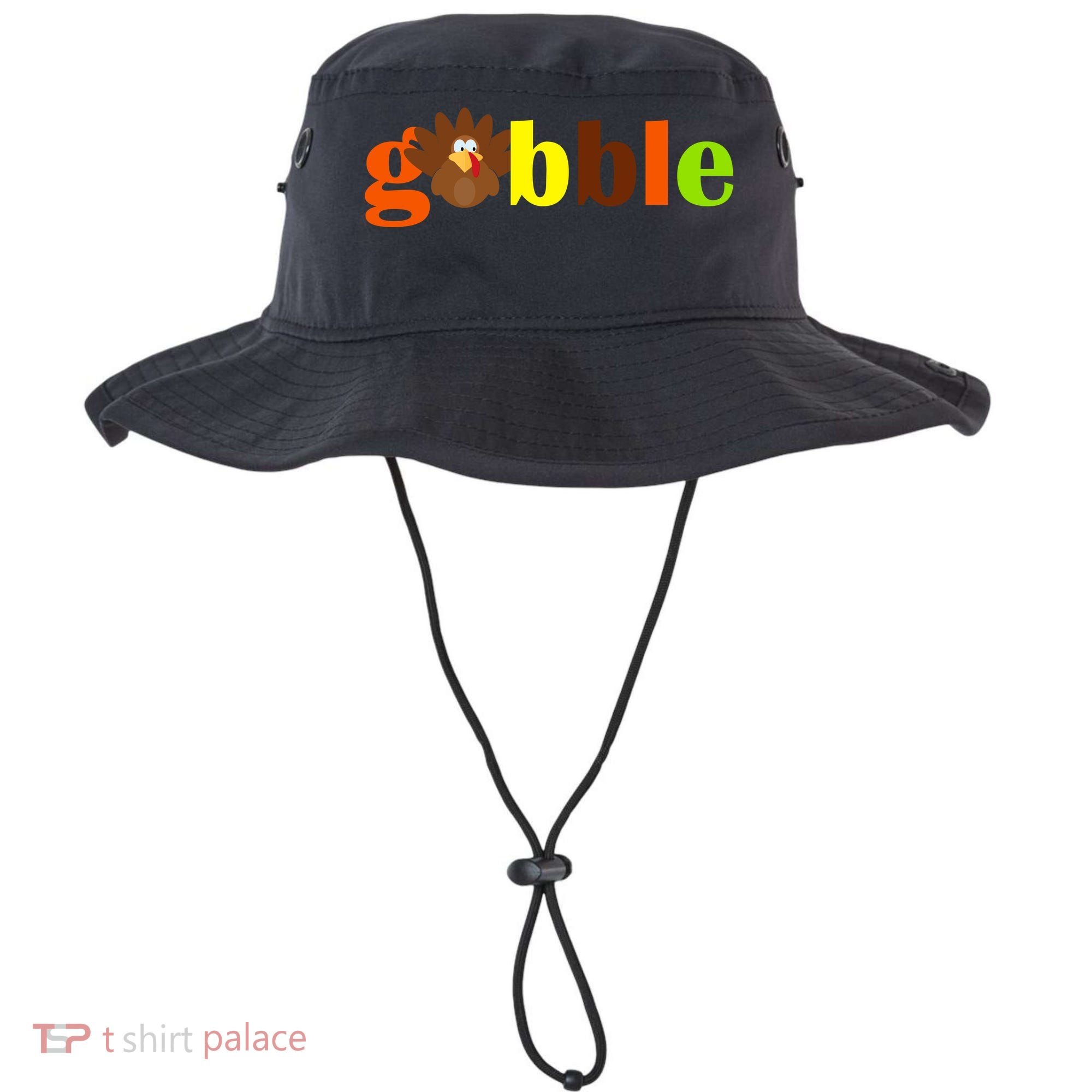 Gobble Cute Turkey Thanksgiving Bucket Hat