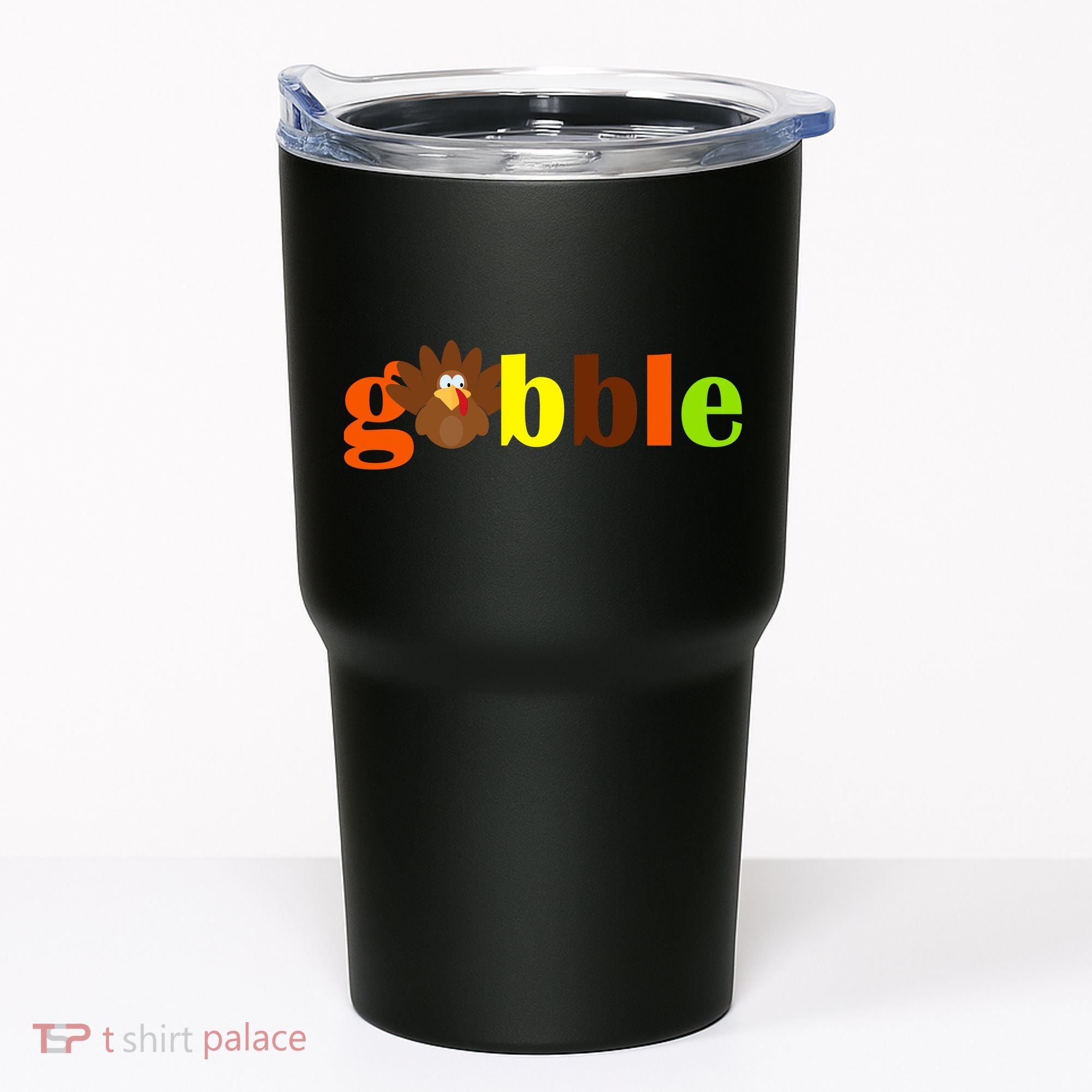 Gobble Cute Turkey Thanksgiving Tumbler
