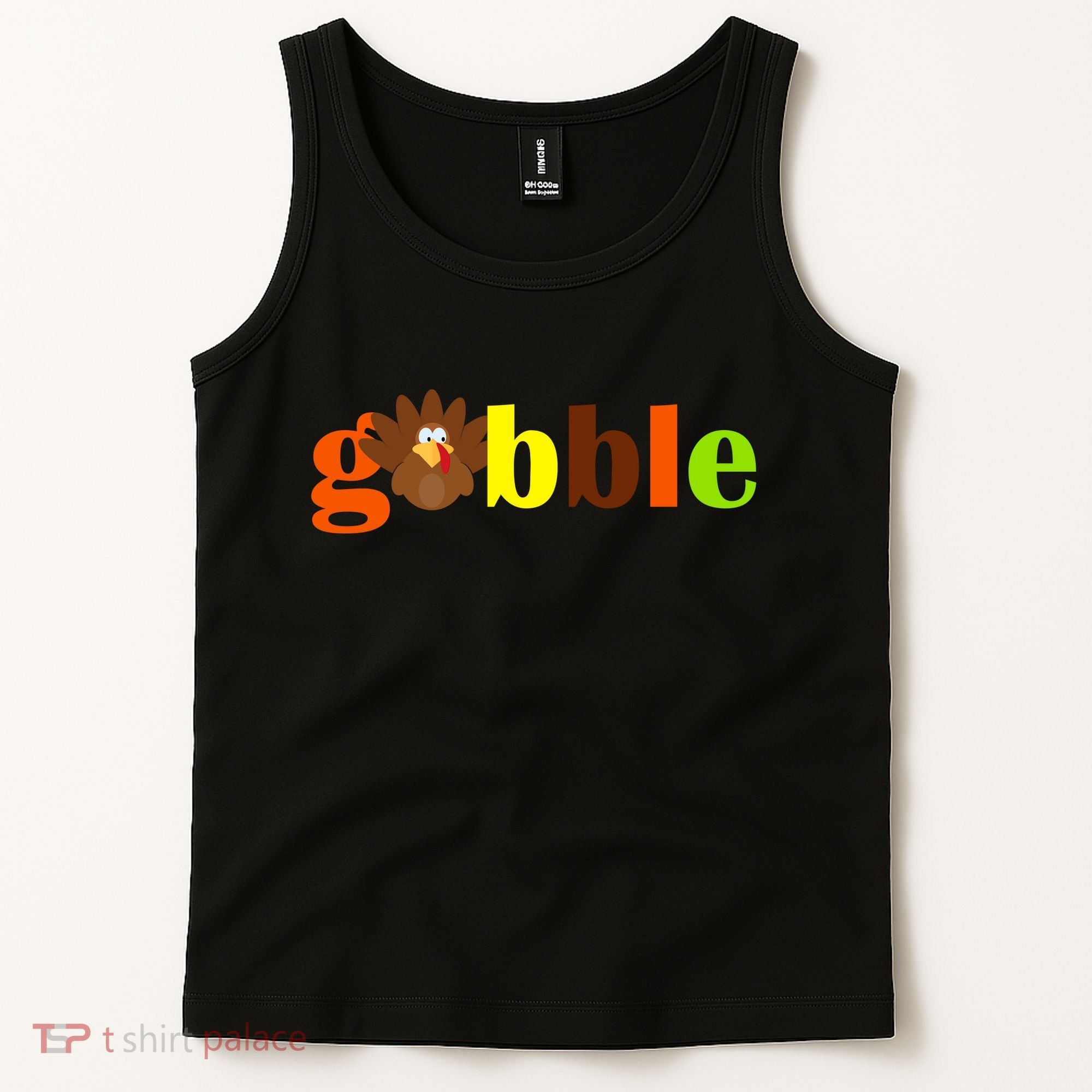 Gobble Cute Turkey Thanksgiving Tank Top