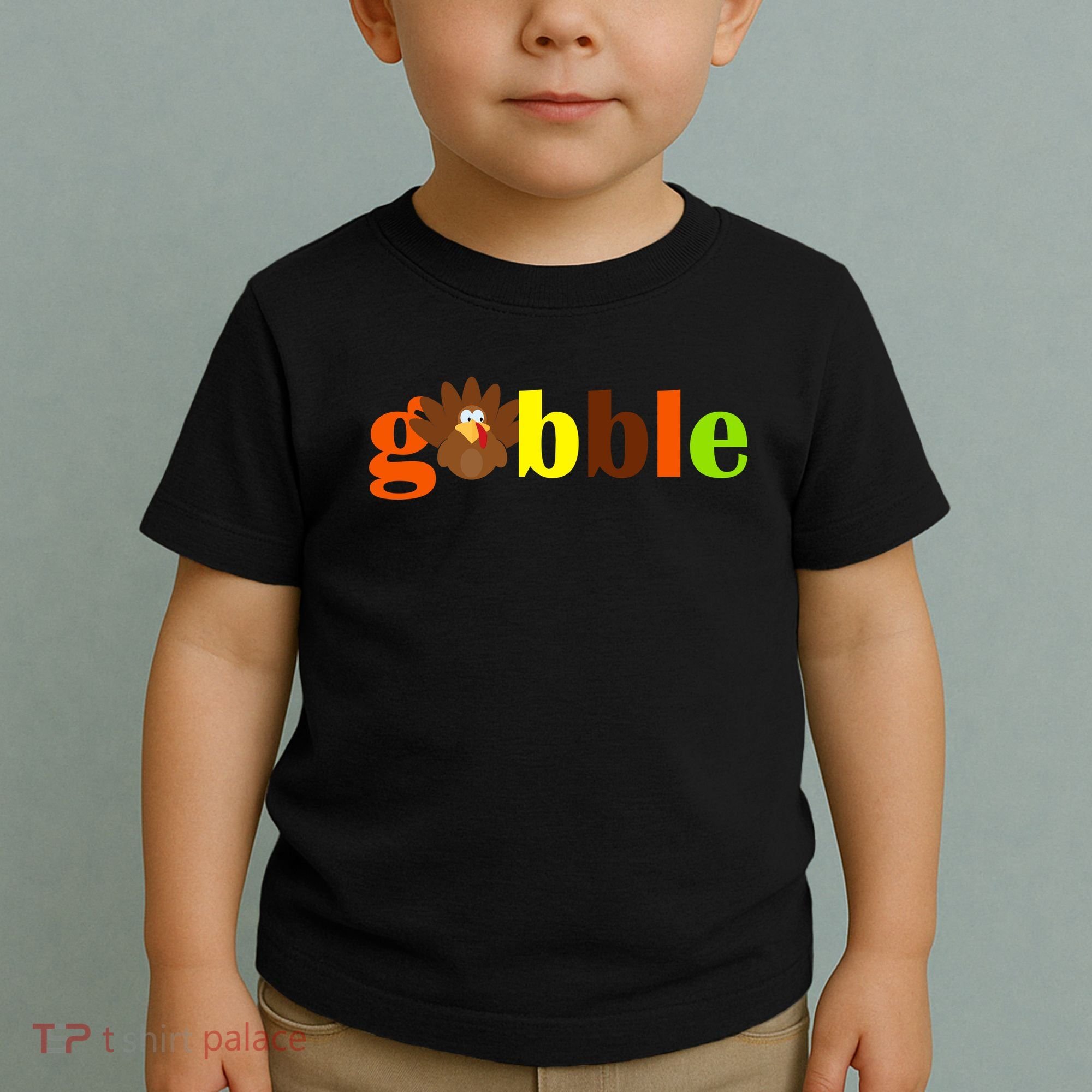 Gobble Cute Turkey Thanksgiving Toddler T-Shirt