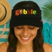 Gobble Cute Turkey Thanksgiving Visor thumb 2