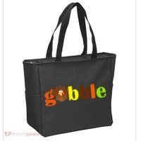 Gobble Cute Turkey Thanksgiving Tote Bag thumb 2