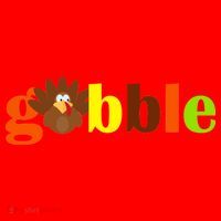 Gobble Cute Turkey Thanksgiving Santa Hat thumb 1