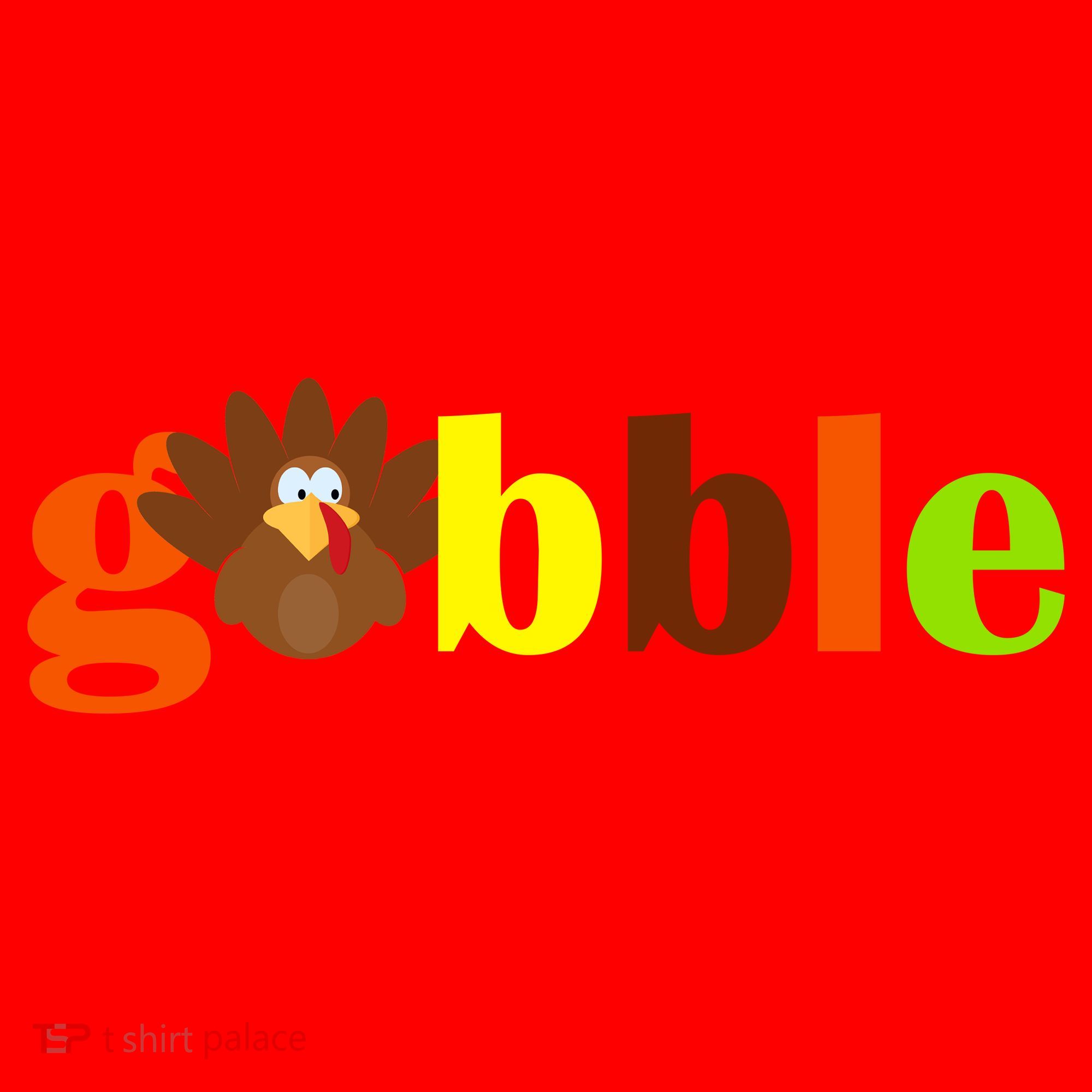 Gobble Cute Turkey Thanksgiving Santa Hat