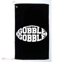 Gobble Gobble Football Golf Towel thumb 0
