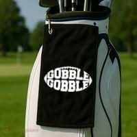Gobble Gobble Football Golf Towel thumb 2