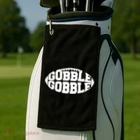 Gobble Gobble Football Golf Towel thumb 2