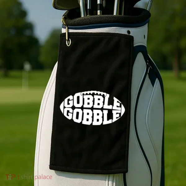 Gobble Gobble Football Golf Towel