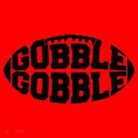 Gobble Gobble Football Santa Hat thumb 1