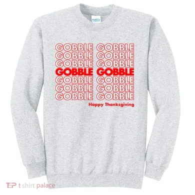 Gobble Gobble Retro Happy Thanksgiving Sweatshirt