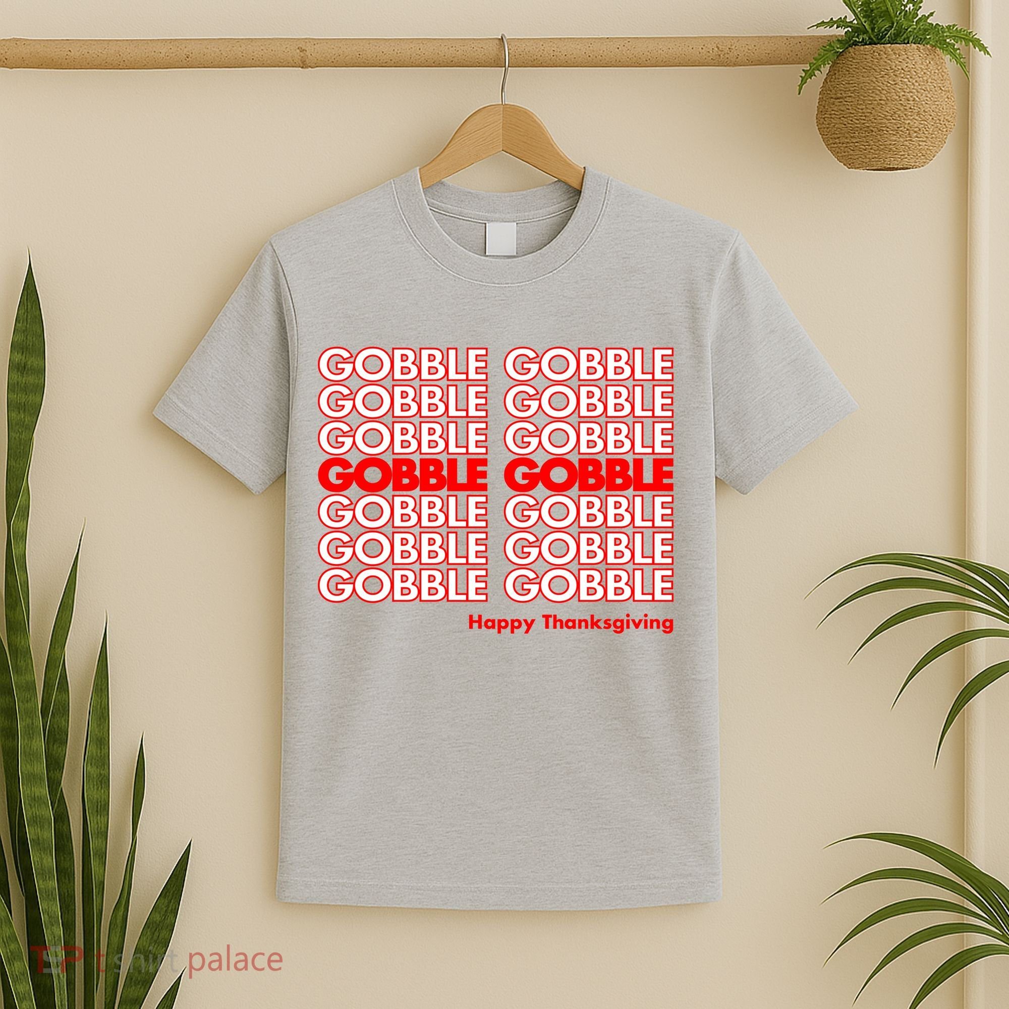 Gobble Gobble Retro Happy Thanksgiving T-Shirt