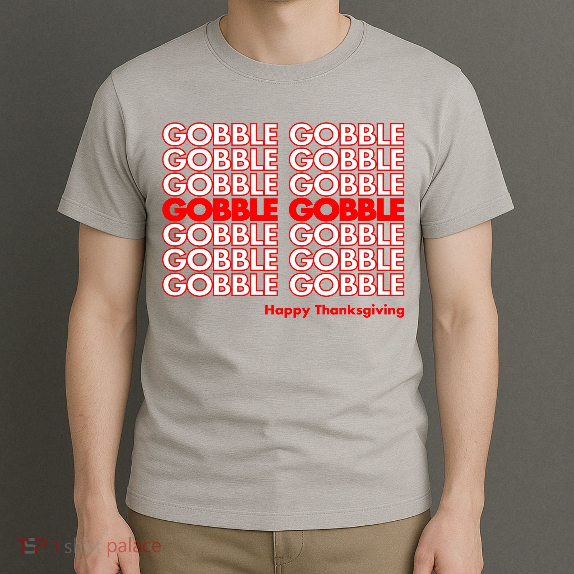 Gobble Gobble Retro Happy Thanksgiving T-Shirt