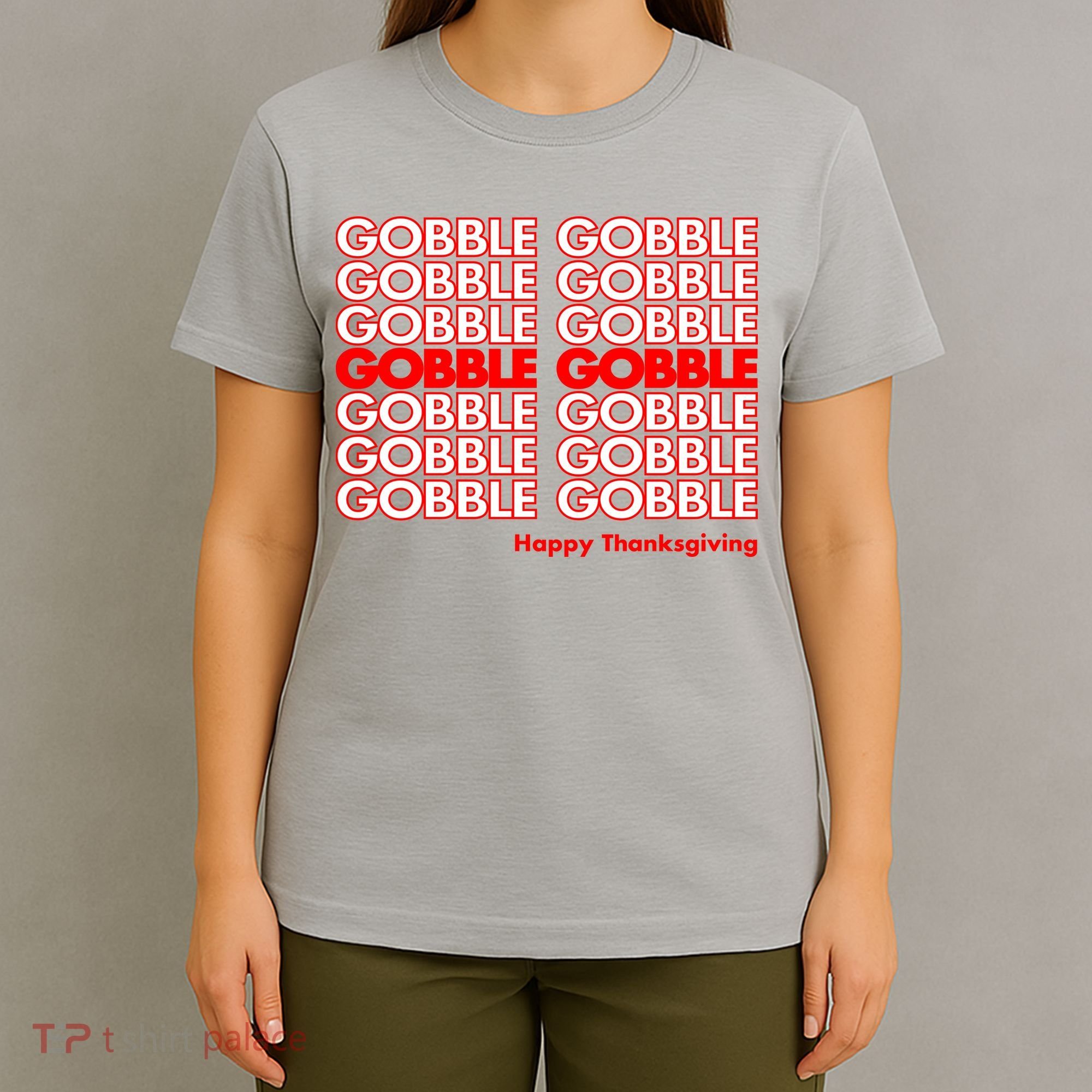 Gobble Gobble Retro Happy Thanksgiving T-Shirt