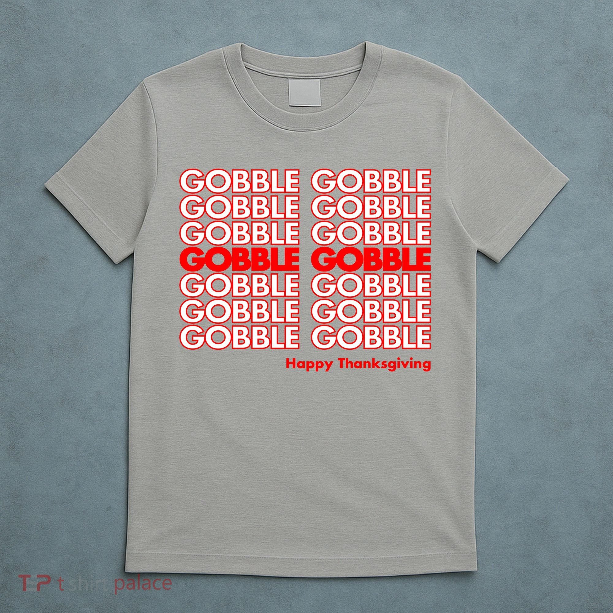 Gobble Gobble Retro Happy Thanksgiving T-Shirt