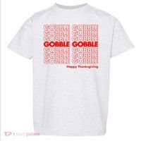 Gobble Gobble Retro Happy Thanksgiving Toddler T-Shirt thumb 0