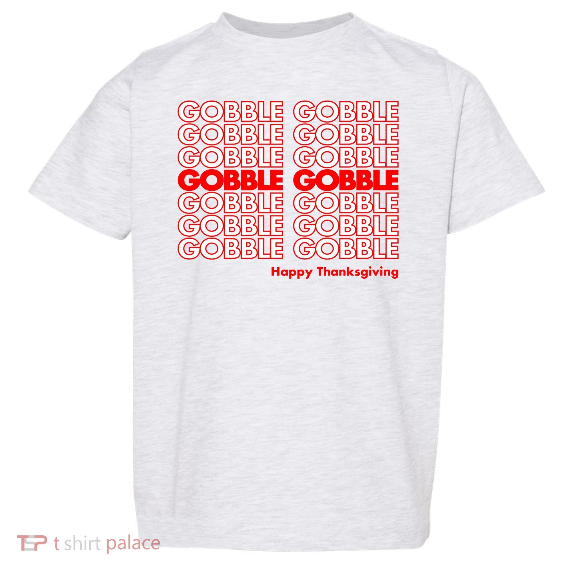 Gobble Gobble Retro Happy Thanksgiving Toddler T-Shirt