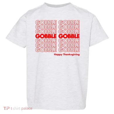Gobble Gobble Retro Happy Thanksgiving Toddler T-Shirt