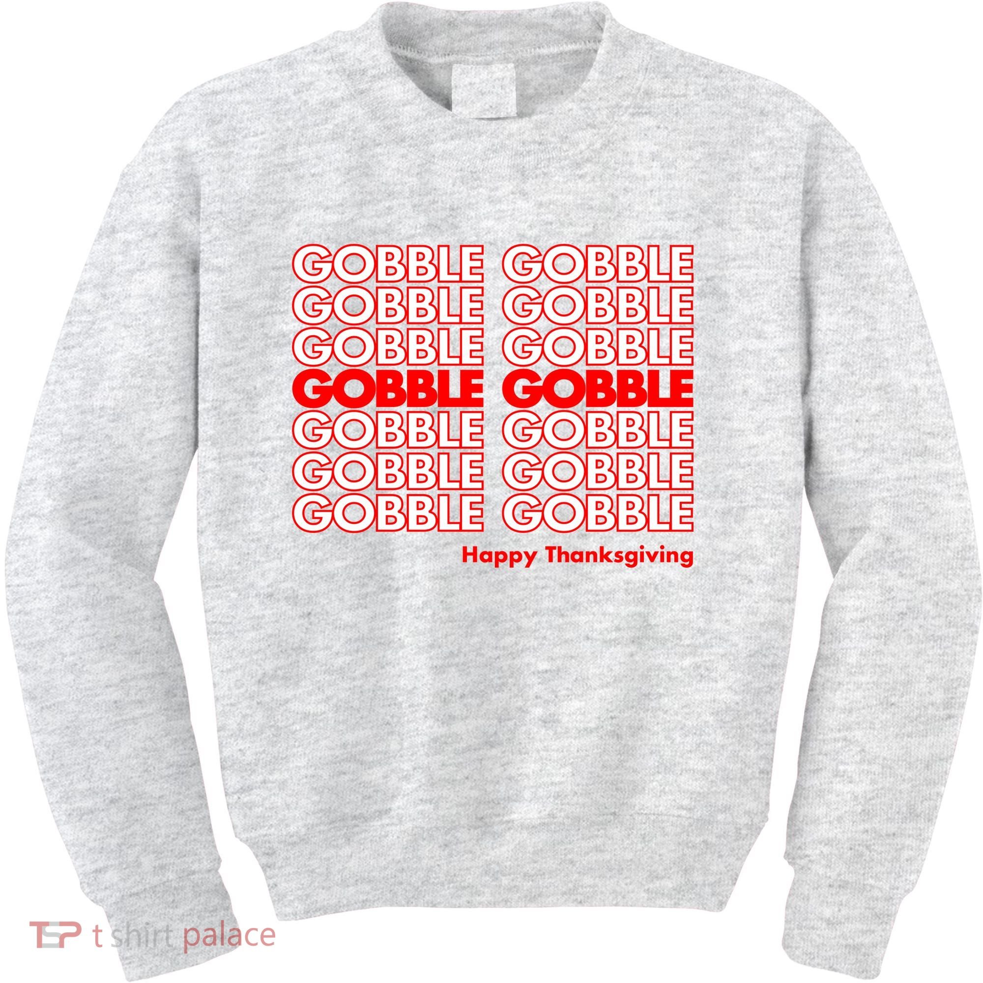 Gobble Gobble Retro Happy Thanksgiving Kids Sweatshirt