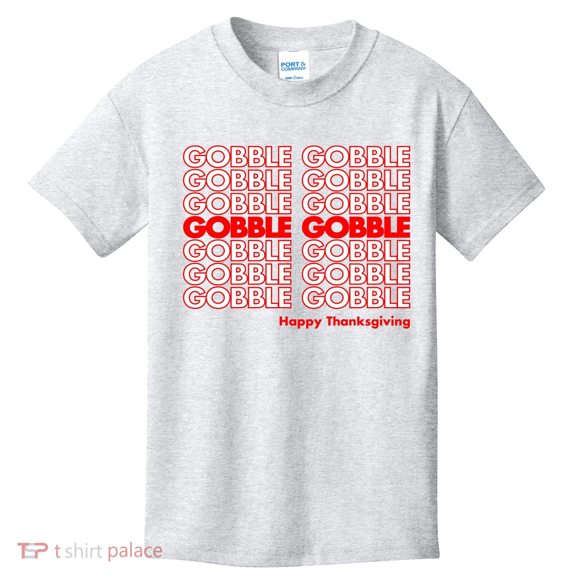 Gobble Gobble Retro Happy Thanksgiving Kids T-Shirt