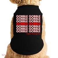 Gobble Gobble Retro Happy Thanksgiving Doggie Tank thumb 0