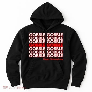 Gobble Gobble Retro Happy Thanksgiving Hoodie