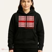 Gobble Gobble Retro Happy Thanksgiving Hoodie thumb 5